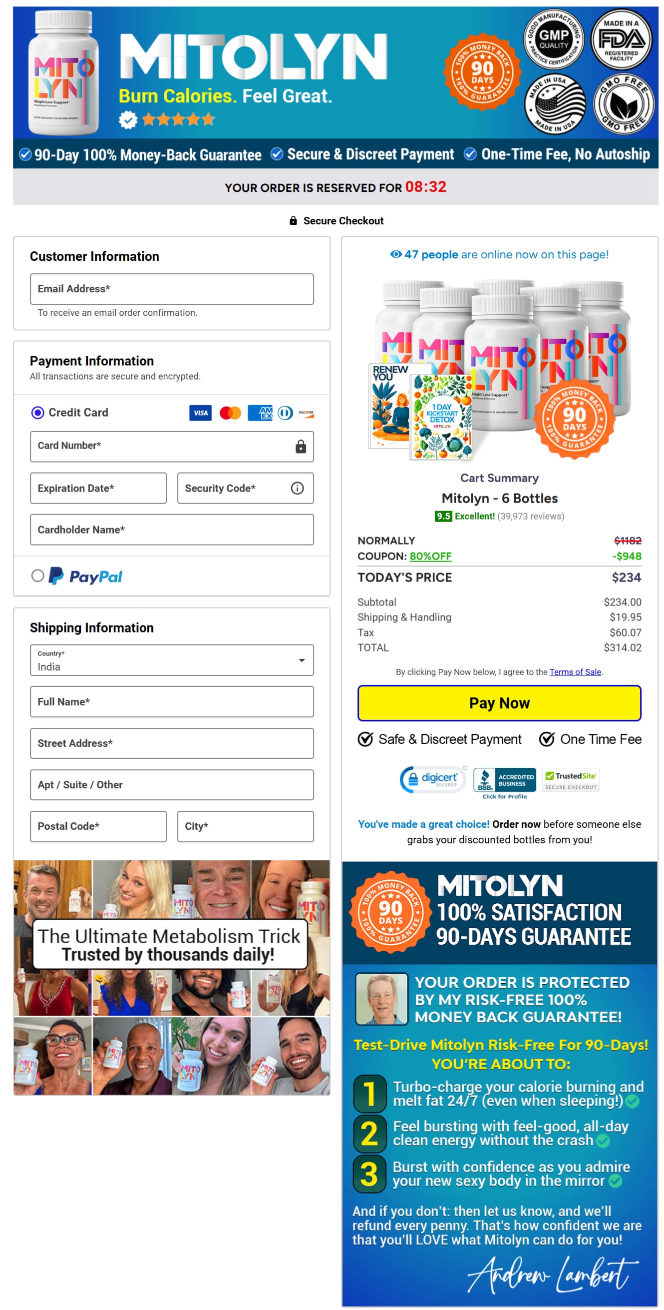 mitolyn checkout page